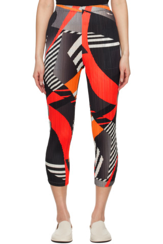 Multicolor Freeway Trousers by Pleats Please Issey Miyake on Sale