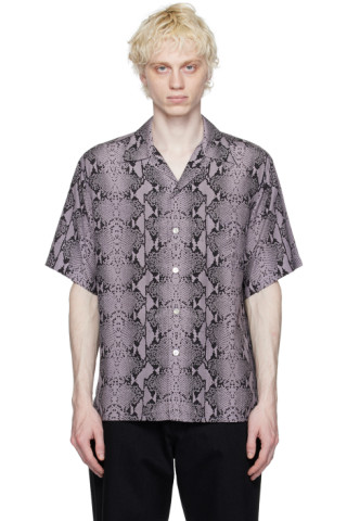 WACKO MARIA: Purple Python Shirt | SSENSE