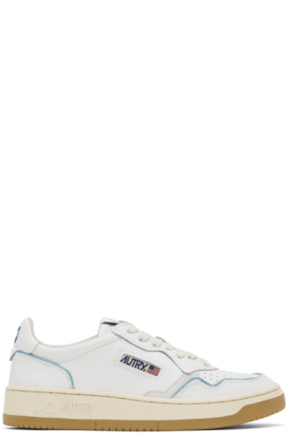 AUTRY: White Open Low Sneakers | SSENSE