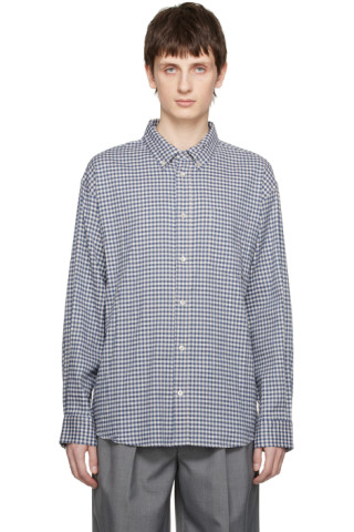 Dunst: Blue Check Shirt | SSENSE