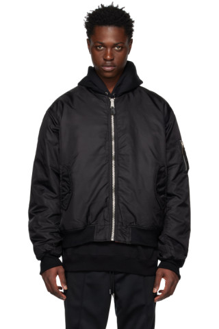 mastermind WORLD - Black FOSTEX M.D.C. & roarguns Edition MA-1 Reversible  Bomber Jacket