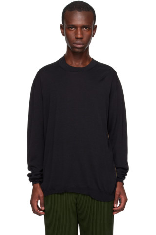 Black & Khaki Duotone Sweater by UMA WANG on Sale