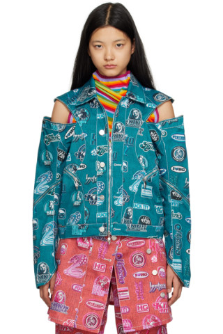 Kiko Kostadinov: Blue Hysteric Glamour Edition Denim Jacket | SSENSE