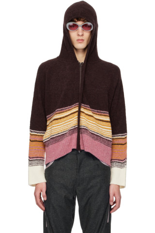 Kiko Kostadinov: Brown Ketra Hoodie | SSENSE