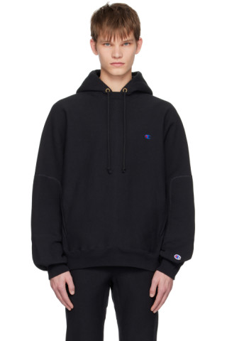 N.Hoolywood: Black Champion Edition Hoodie | SSENSE