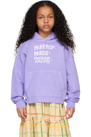 Kids Purple 'Matter' Hoodie by Jellymallow on Sale