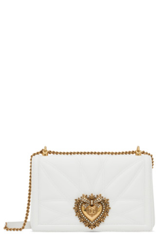 Devotion Medium Shoulder Bag in White - Dolce Gabbana