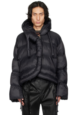 Ottolinger: Black Hooded Puffer Jacket | SSENSE