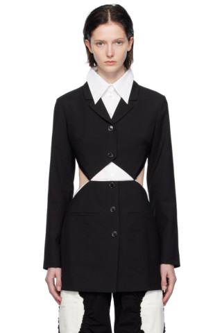 J.Kim: Black Cutout Blazer | SSENSE