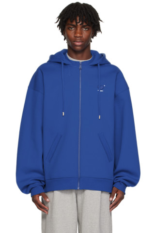 Blue Twin Heart Hoodie by ADER error on Sale