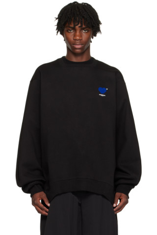 Black Flocked Sweatshirt by ADER error on Sale