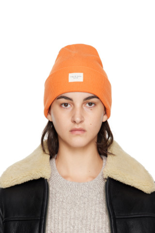 Orange Addison Beanie by rag & bone on Sale