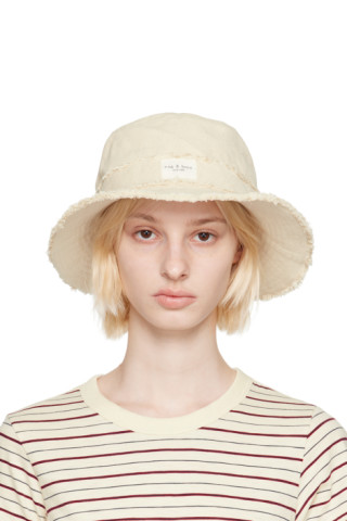 rag & bone: Off-White Addison Bucket Hat | SSENSE