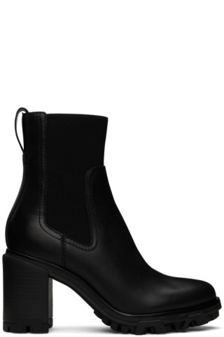 rag & bone: Black Shiloh High Chelsea Boots | SSENSE