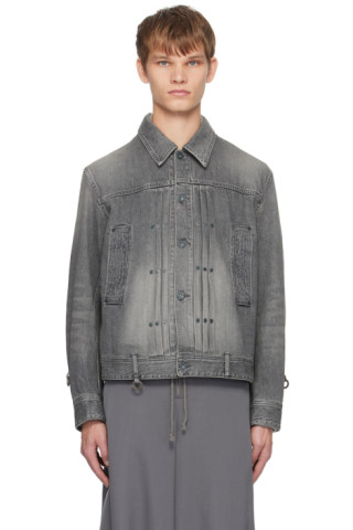 Gray BDH Denim Jacket by SOSHIOTSUKI on Sale