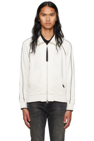 TOM FORD - White Piping Track Jacket