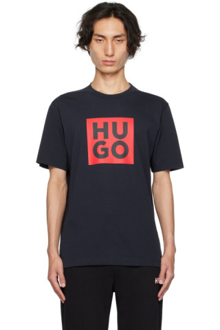 Printed T-Shirt Navy by on Sale Hugo