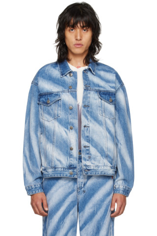 Blue Oh G Kaos Denim Jacket by Ksubi on Sale