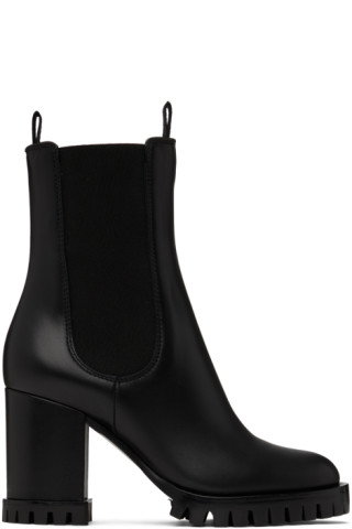 Black Chester 70 Chelsea Boots by Gianvito Rossi on Sale