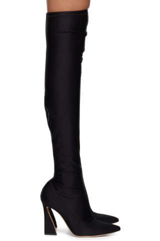 Black Vertigo Tall Boots by Gianvito Rossi on Sale