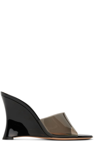 【関税込み】Gianvito Rossi ブラック Elle 95 ヒールサンダル Black Elle 95 Heeled Sandals by Gianvito Rossi on Sale
