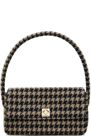 ANINE BING: Beige & Black Nico Bag