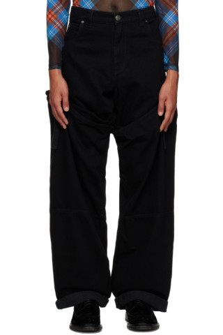 Charles Jeffrey LOVERBOY: Black Wader Jeans | SSENSE