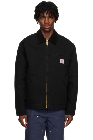 Carhartt Work In Progress: Black Detroit Jacket | SSENSE Canada