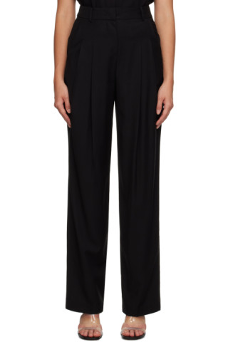 The Frankie Shop: Black Gelso Trousers | SSENSE