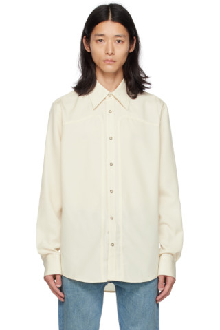 Off-White Trayton Shirt by Tiger of Sweden on Sale