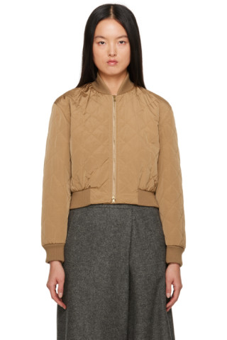 【関税込み】Max Mara ブラウン Fachiro ボンバージャケット 232118F058001_1.jpg