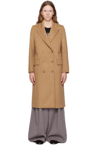 Tan Elmi Coat by Max Mara on Sale