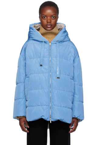 Blue The Cube Taffy Reversible Down Jacket by Max Mara on Sale