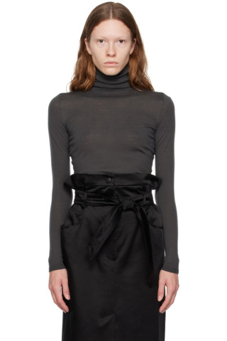 Max Mara - Gray Palos Turtleneck