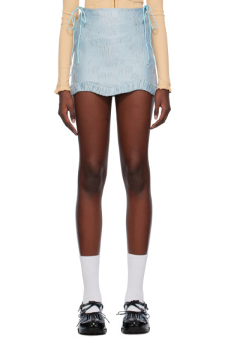 SSENSE Sale Exclusive on by Blue Miniskirt Nφdress