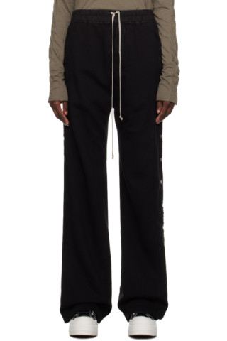 Black Pusher Lounge Pants by Rick Owens DRKSHDW on Sale