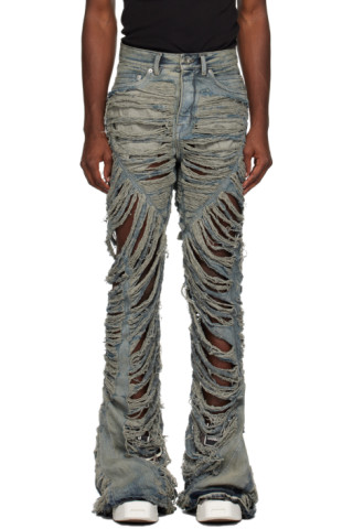 Blue Bias Jeans by Rick Owens DRKSHDW on Sale