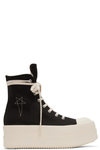 Rick Owens DRKSHDW: Black Mega Bumper Sneakers | SSENSE Canada