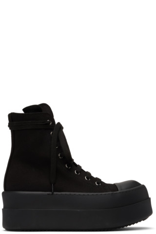 Black Mega Bumper Sneakers by Rick Owens DRKSHDW on Sale