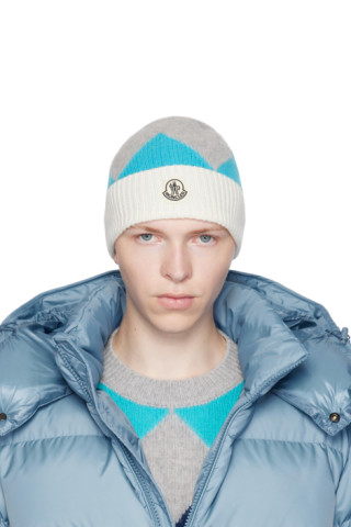 Moncler Logo Patch Virgin Wool Beanie