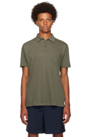 Sunspel: Khaki Riviera Polo | SSENSE Canada