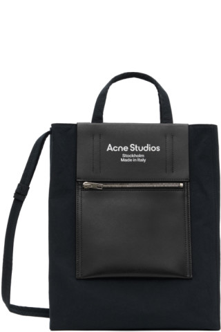 Acne Studios: ブラック Papery トートバッグ | SSENSE 日本