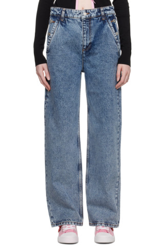 【関税込み】Moschino Jeans ブルー フェードジーンズ Moschino Jeansのブルー フェードジーンズがセール中