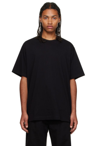 Y's For Men: Black Printed T-Shirt | SSENSE