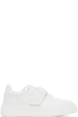 White Sporty Mix Sneakers by GANNI on Sale