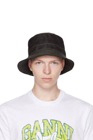 GANNI - Black Stitch Bucket Hat