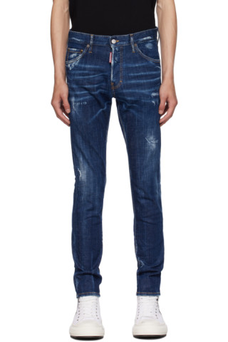 Blue Sexy Dean Jeans by Dsquared2 on Sale