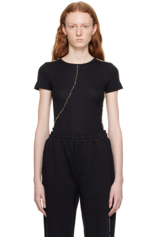 Buy Helmut Lang Asymmetric Twist Bra Top - Black At 57% Off