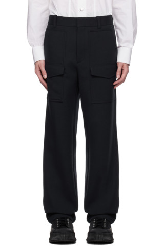 Navy Western Cargo Pants by Helmut Lang on Sale