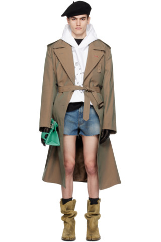 Maison Margiela - Beige Belted Trench Coat